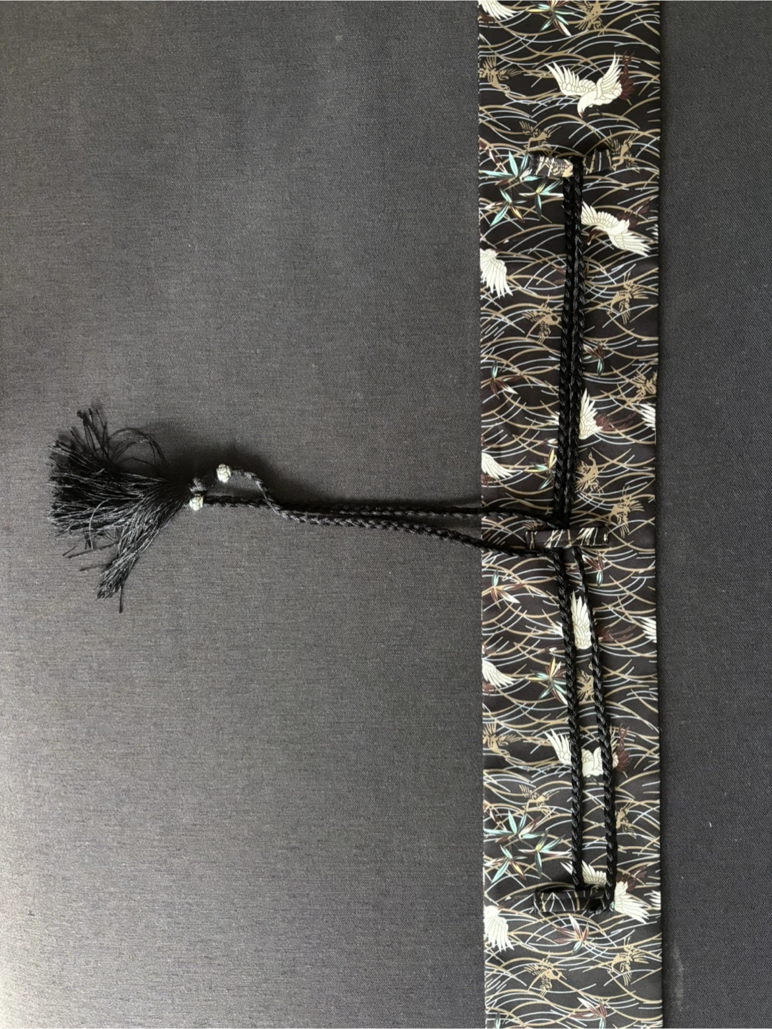 Japanese Crane Print Obi Sash (kimono belt) 🏆 - photo 4