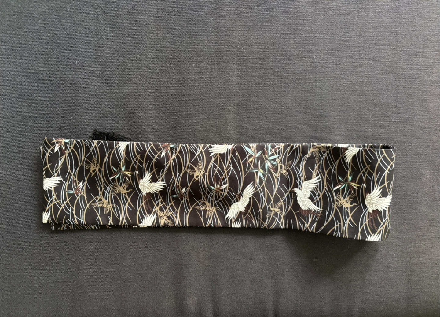 Japanese Crane Print Obi Sash (kimono belt) 🏆 - photo 2
