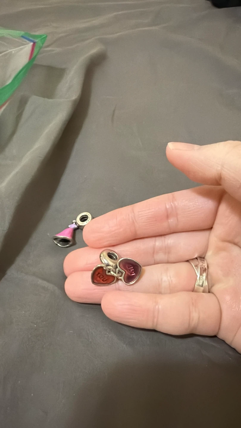 Pandora Charms - Pink Dress, Heart, & "You & Me" - photo 2