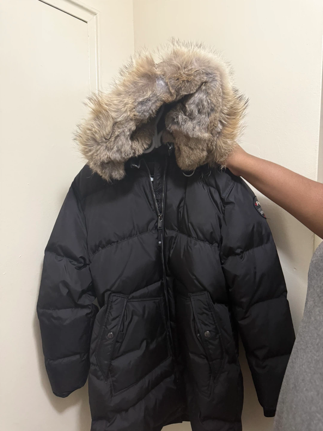 Pajar Canada Black Winter Puffer Jacket with Fur Hood
