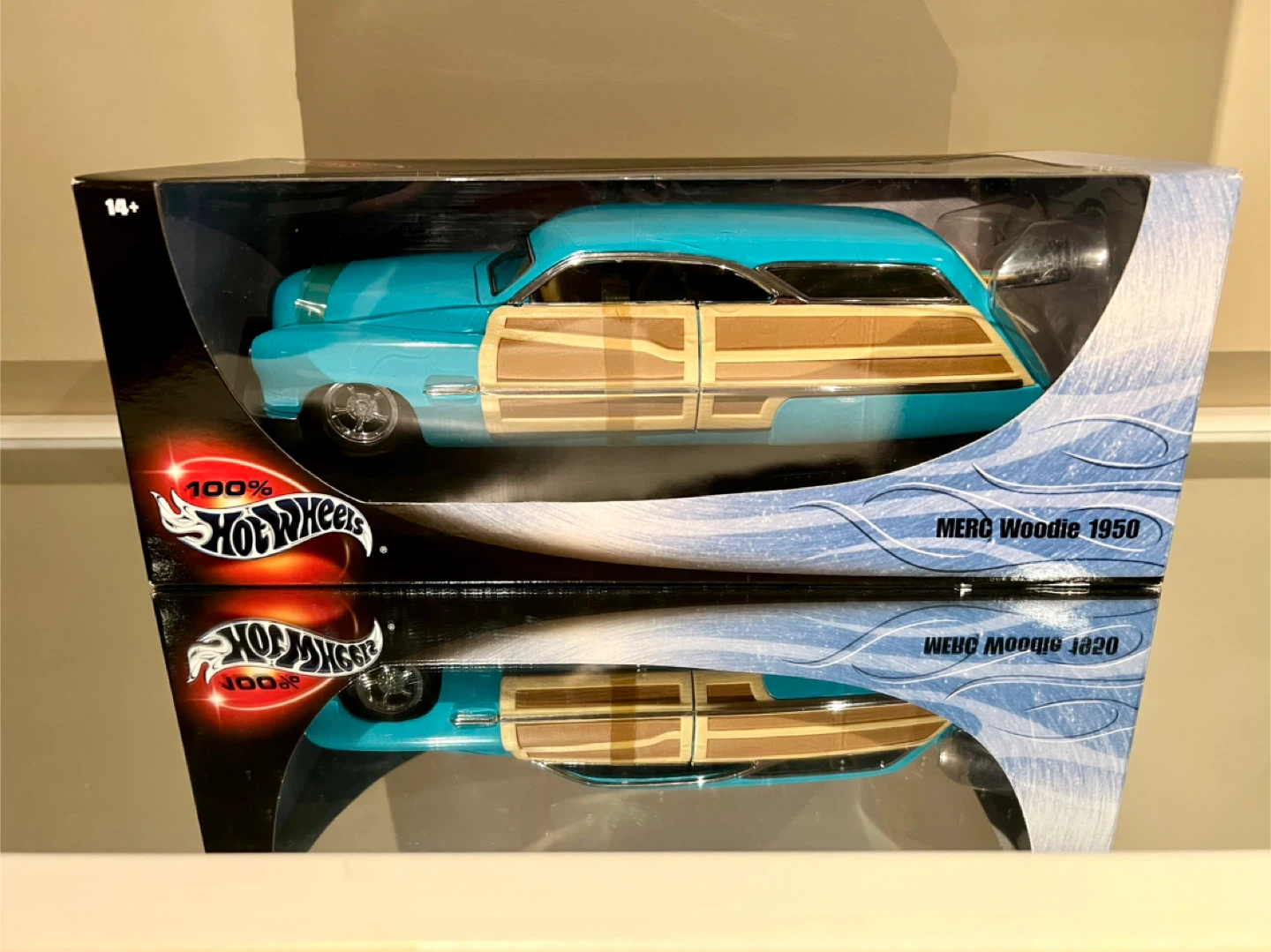 Hot Wheels MERC Woodie Turquoise Blue 1950 Die-Cast Car 🏆