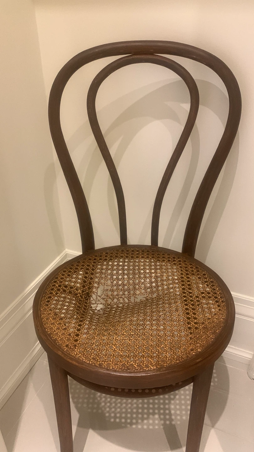 Wooden Cafe Chair with Cane Seat