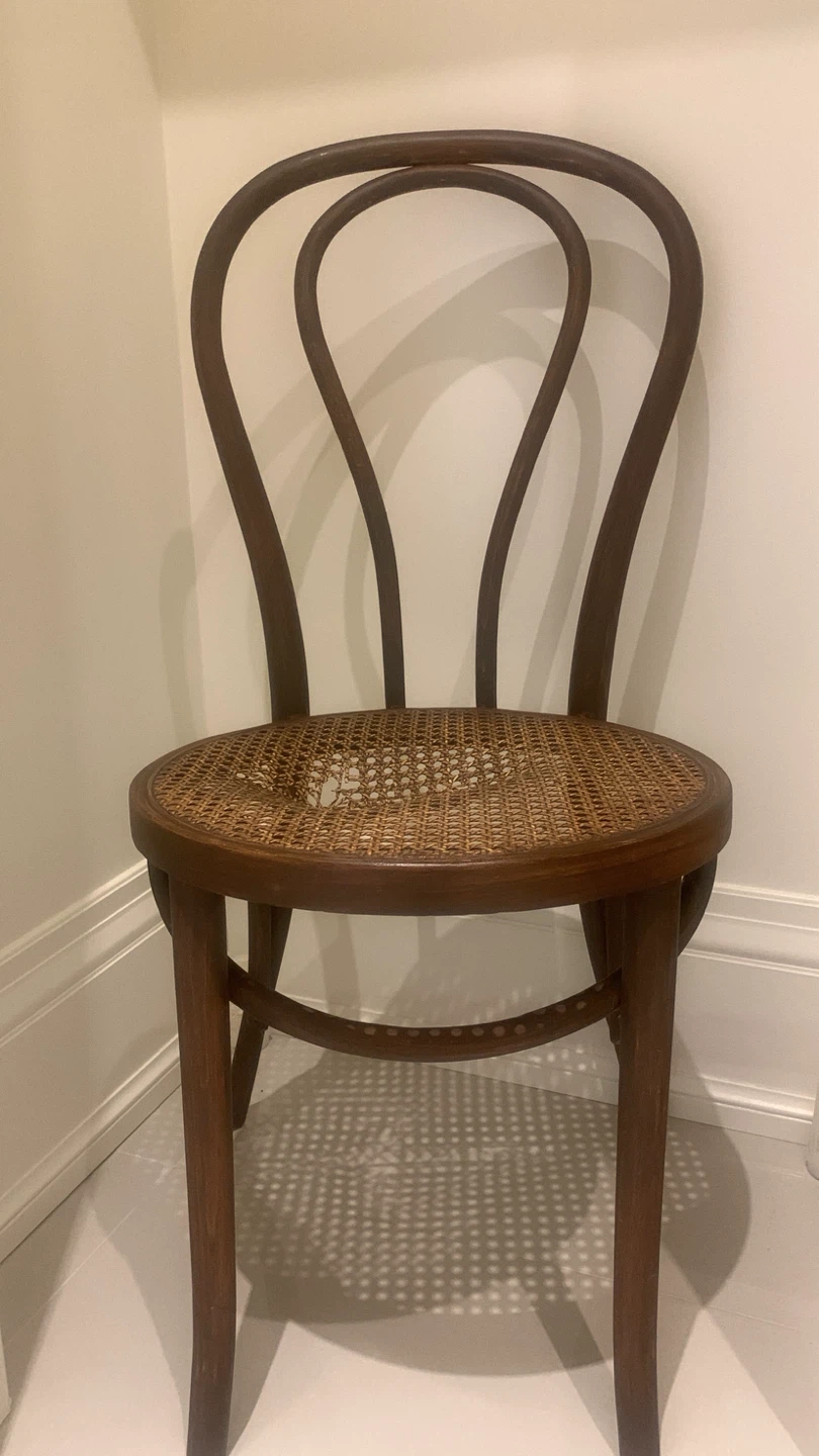 Wooden Cafe Chair with Cane Seat - photo 3