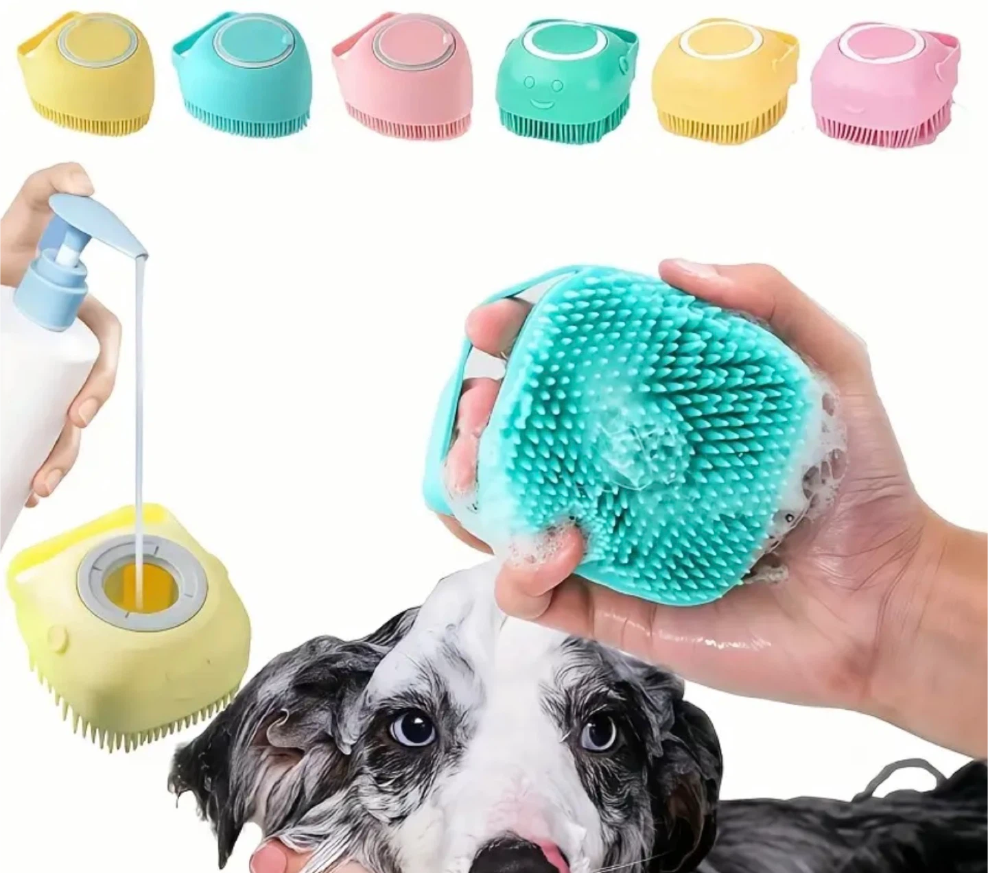 Silicone Bath Brush Soap Dispenser