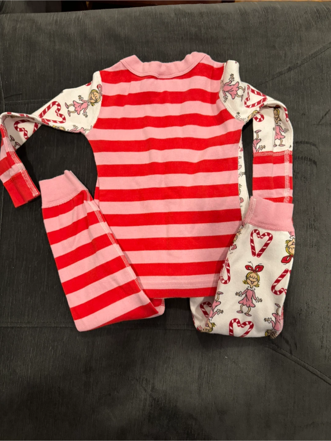 🏆Hanna Andersson Cindy Lou Who Candy Cane HannaJams Pajamas 3T - photo 5