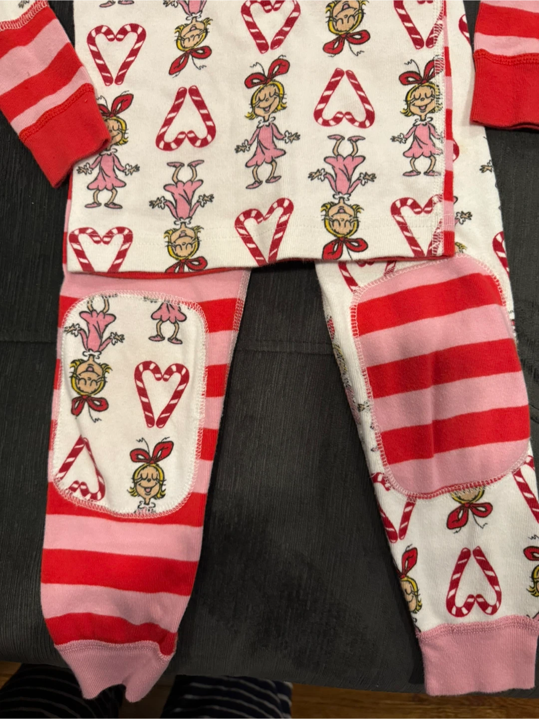 🏆Hanna Andersson Cindy Lou Who Candy Cane HannaJams Pajamas 3T - photo 3
