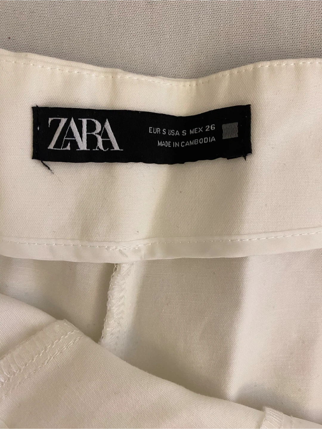 Zara White High-Waisted Tailored Shorts Size S - photo 2