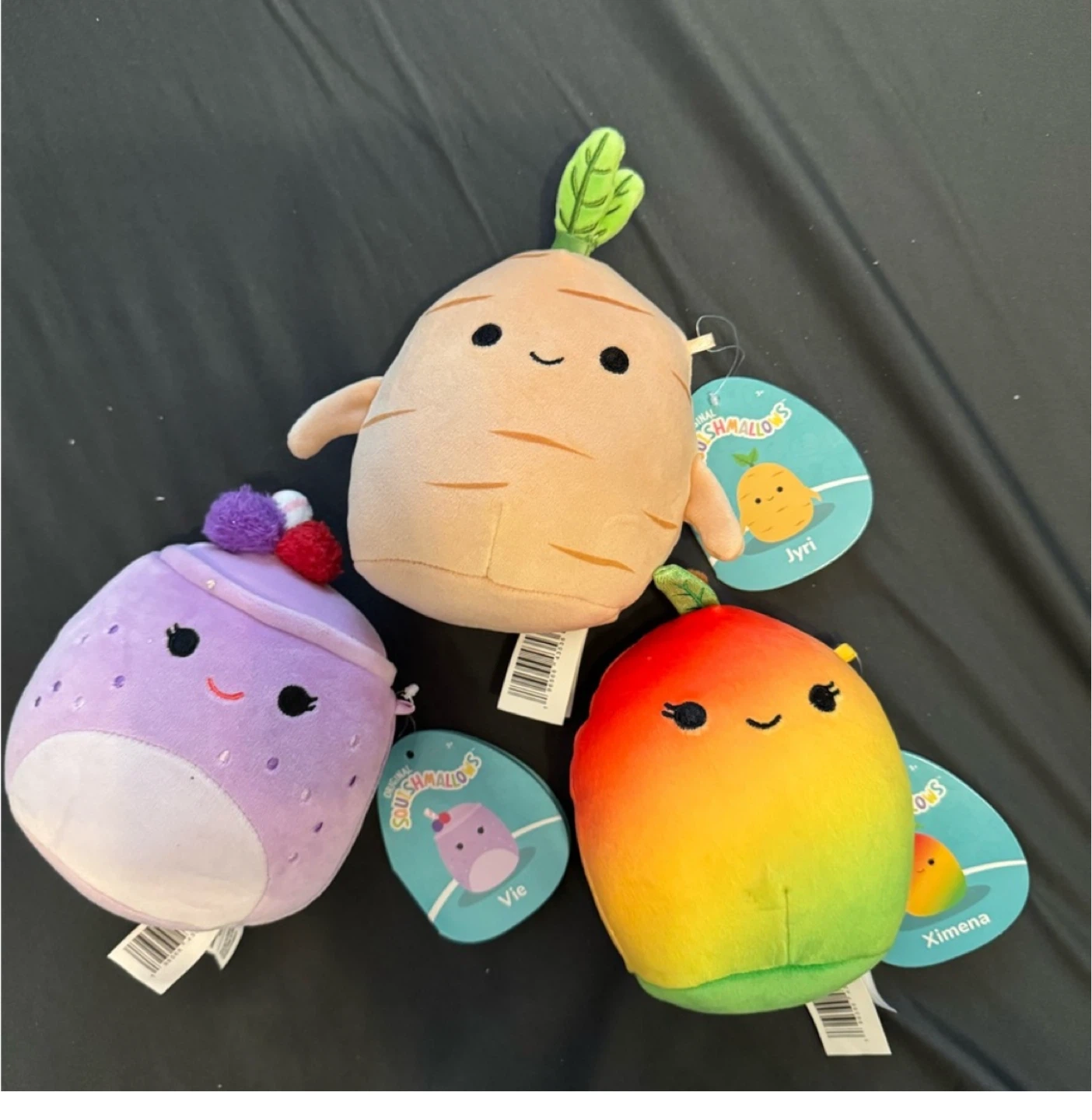 🏆 Squishmallows Plush Toy Set Food Snack Vie Xiomara Jyri NWT