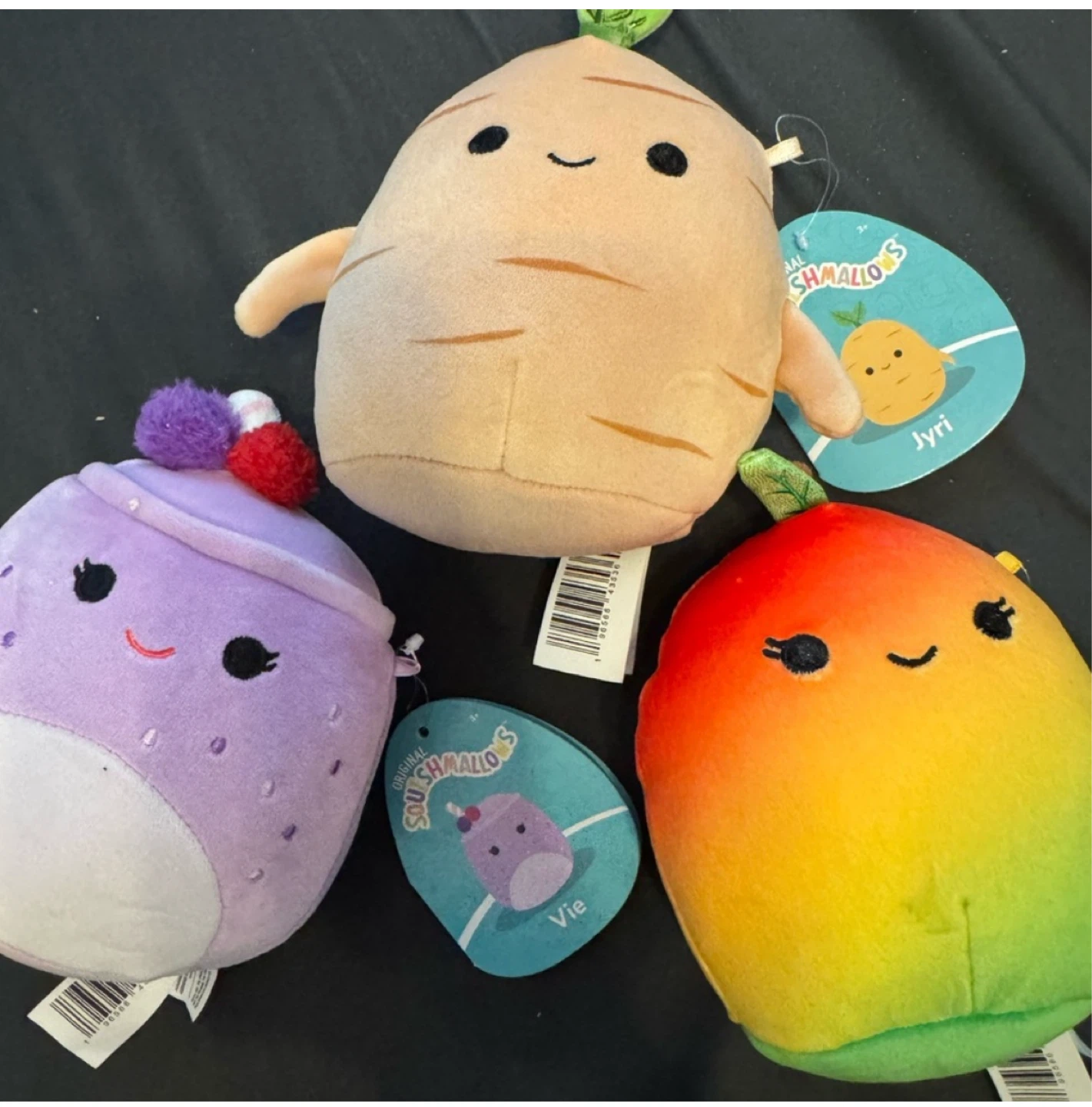 🏆 Squishmallows Plush Toy Set Food Snack Vie Xiomara Jyri NWT - photo 2