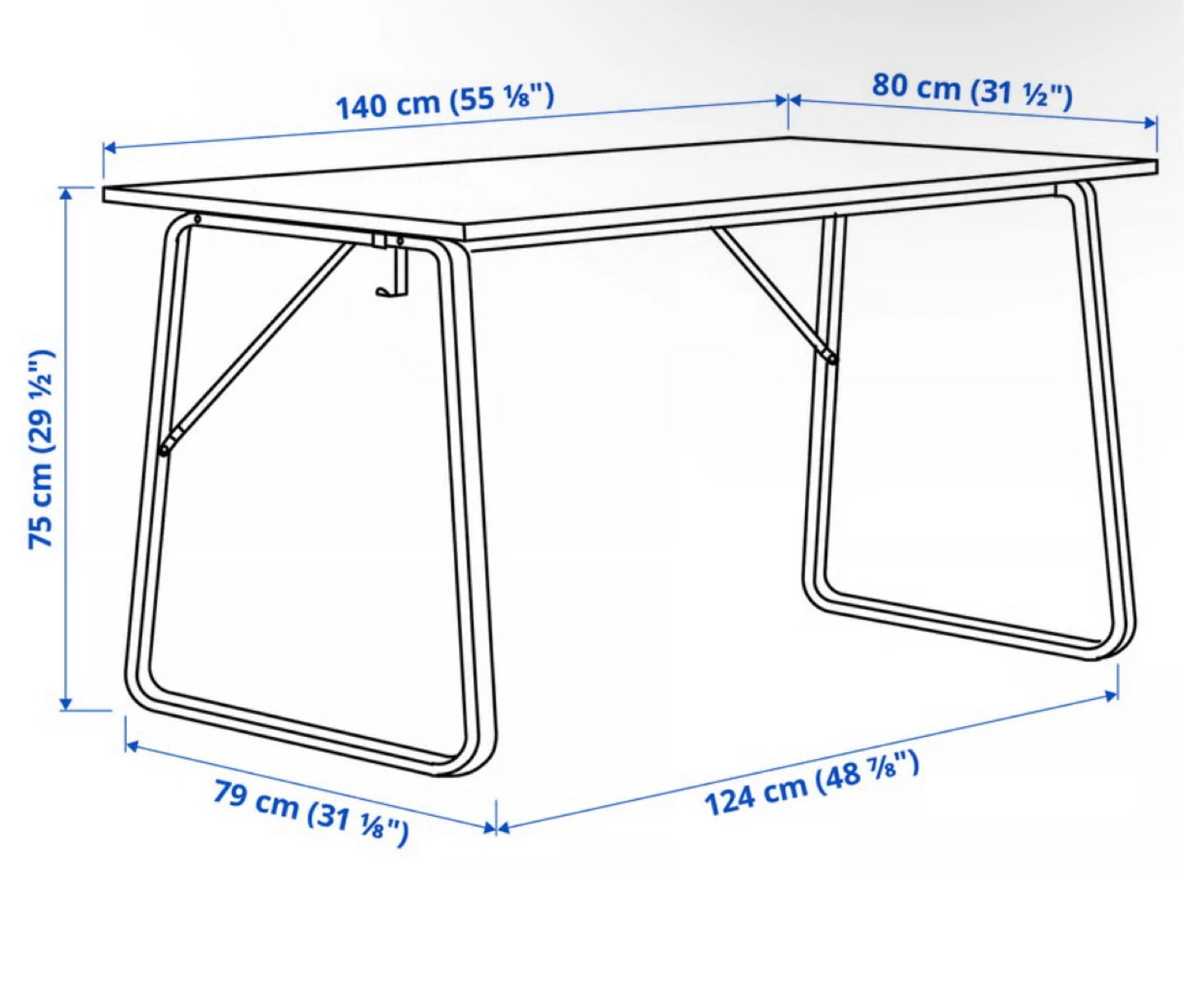 Black and Red Desk - 140cm Wide