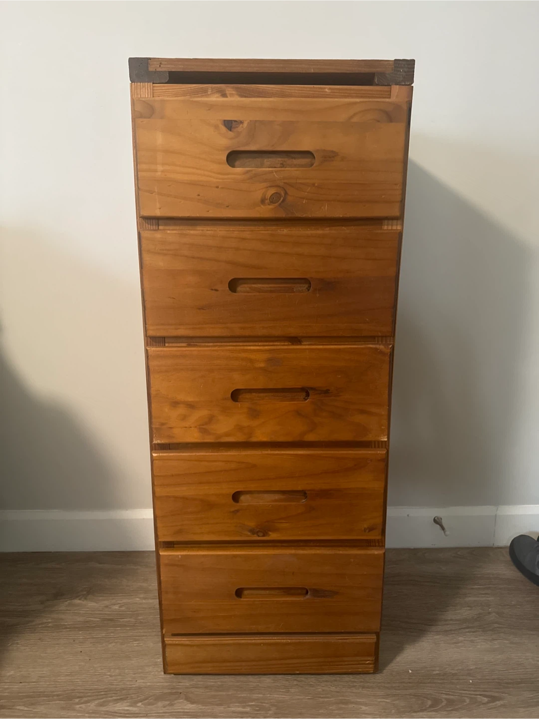 Pine Wooden 5-Drawer Chest