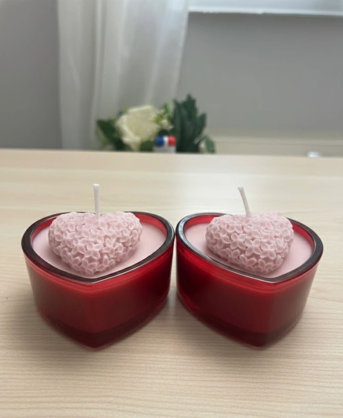 Pair of Heart-Shaped Candles