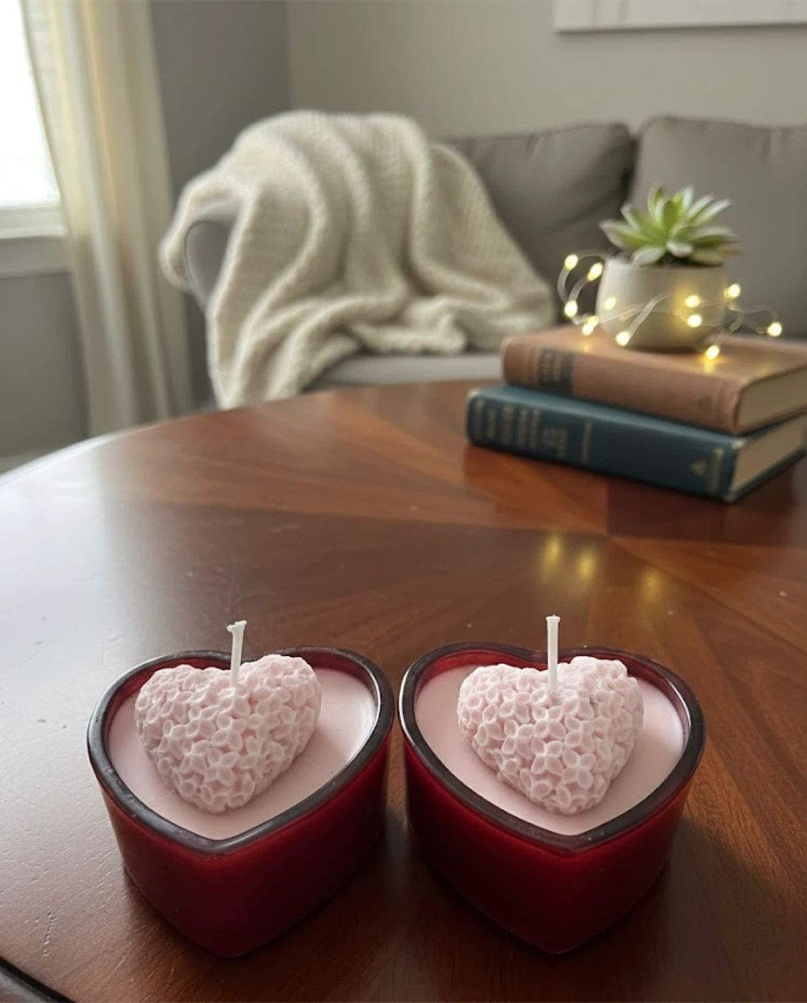 Pair of Heart-Shaped Candles - photo 3