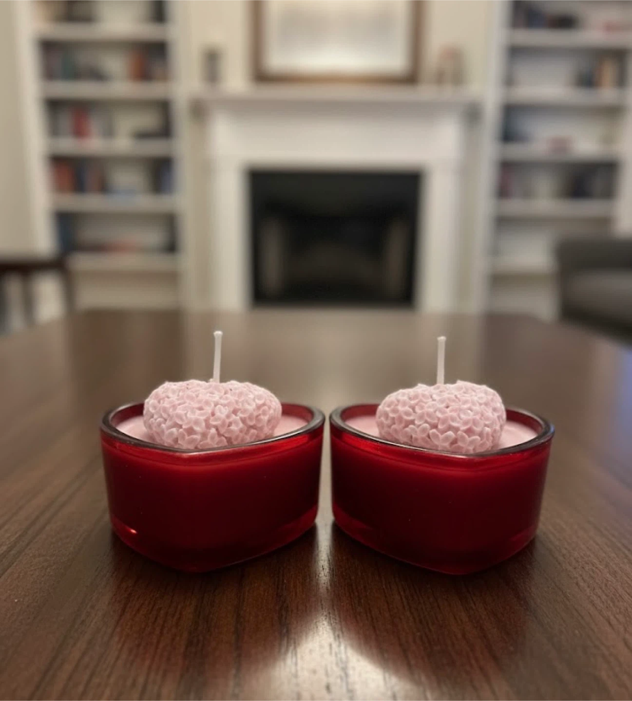 Pair of Heart-Shaped Candles - photo 2