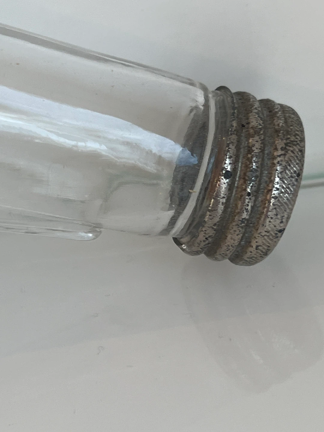 Glass Revolver Shaped Bottle with Metal Cap - photo 4