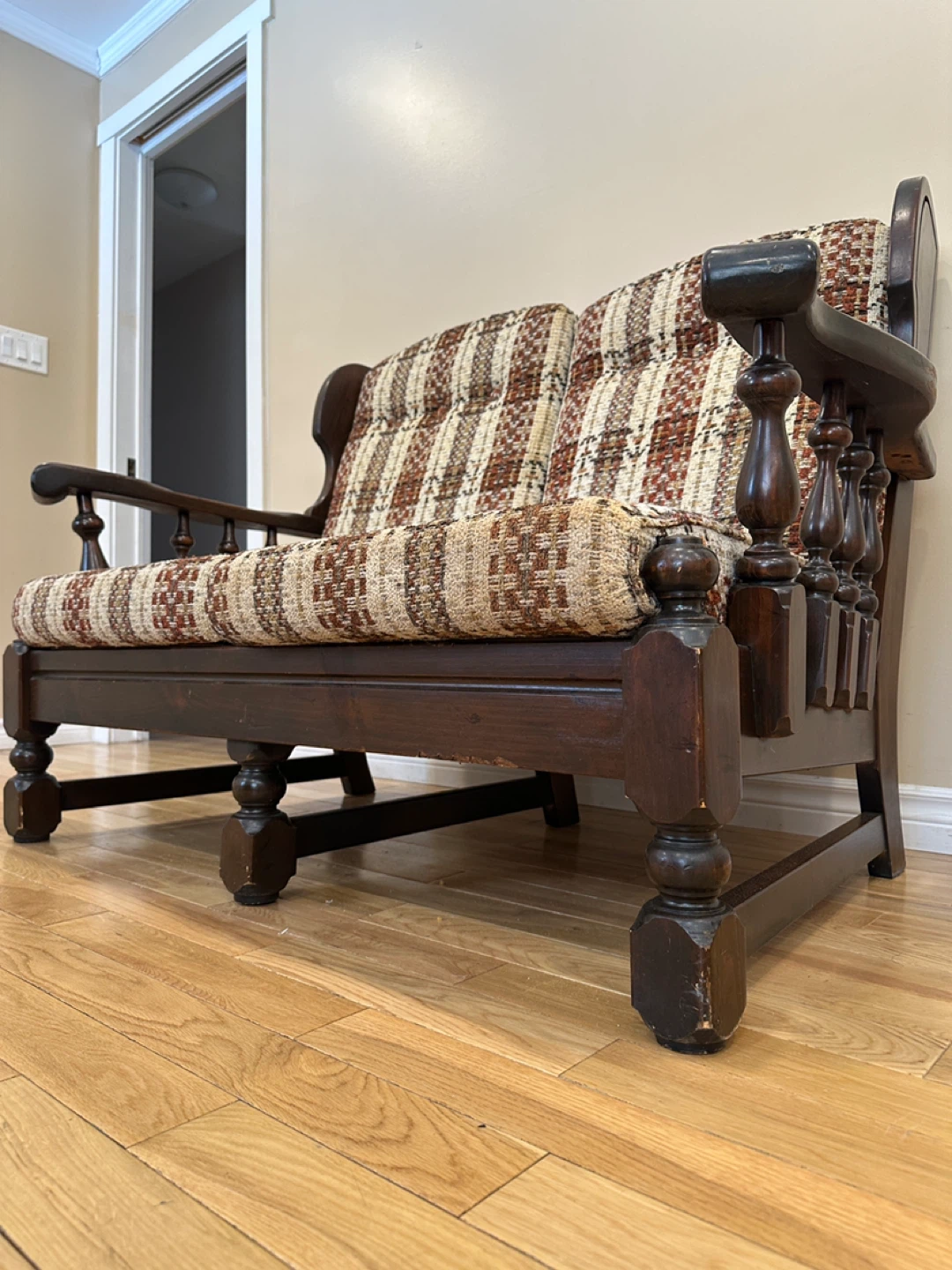 Vintage Rustic Solid Wood Cottage Love seat Sofa (CAN DELIVER) - photo 5