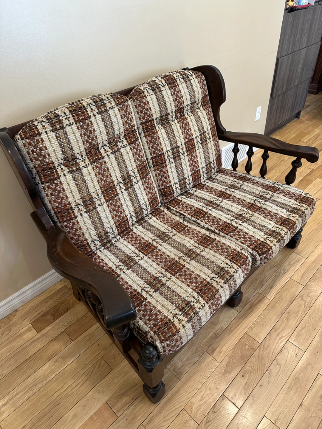 Vintage Rustic Solid Wood Cottage Love seat Sofa (CAN DELIVER) - photo 2