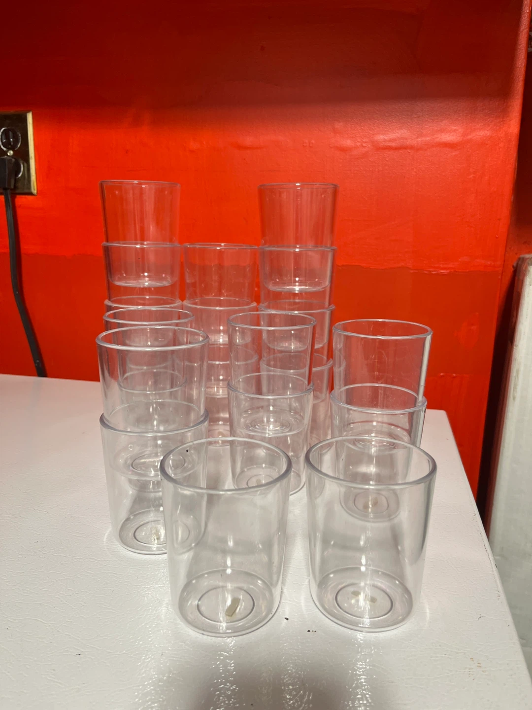 Set of 12 Clear Plastic Shot Glasses🏆