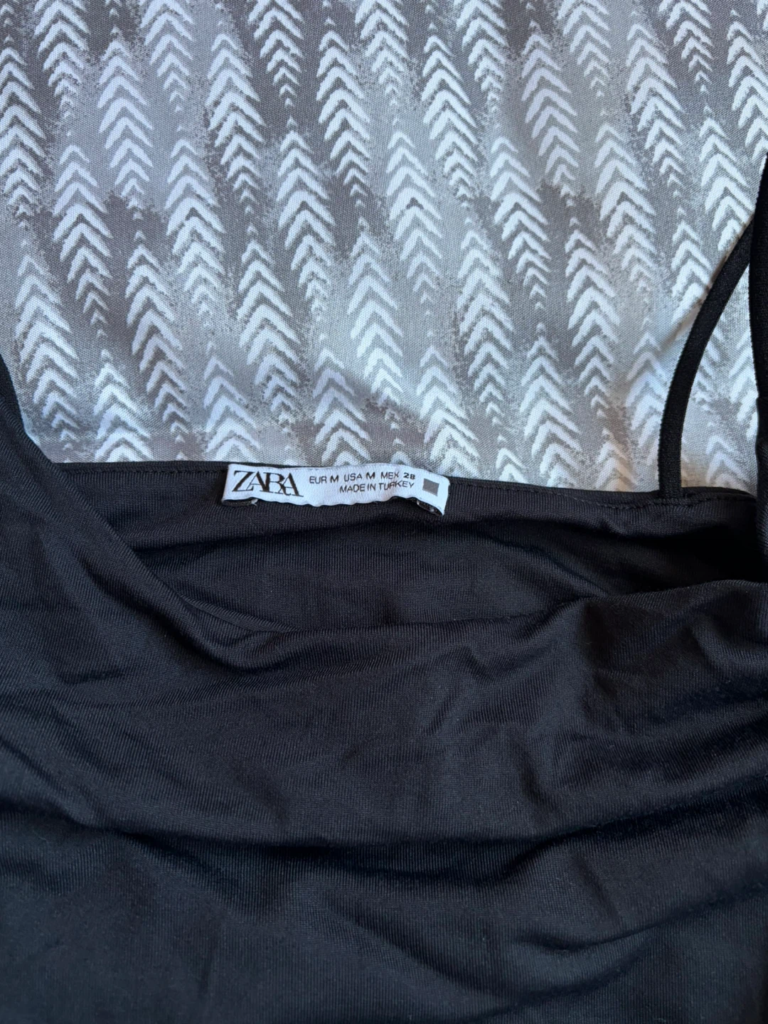 Zara Black Spaghetti Strap Bodysuit Size Medium - photo 2