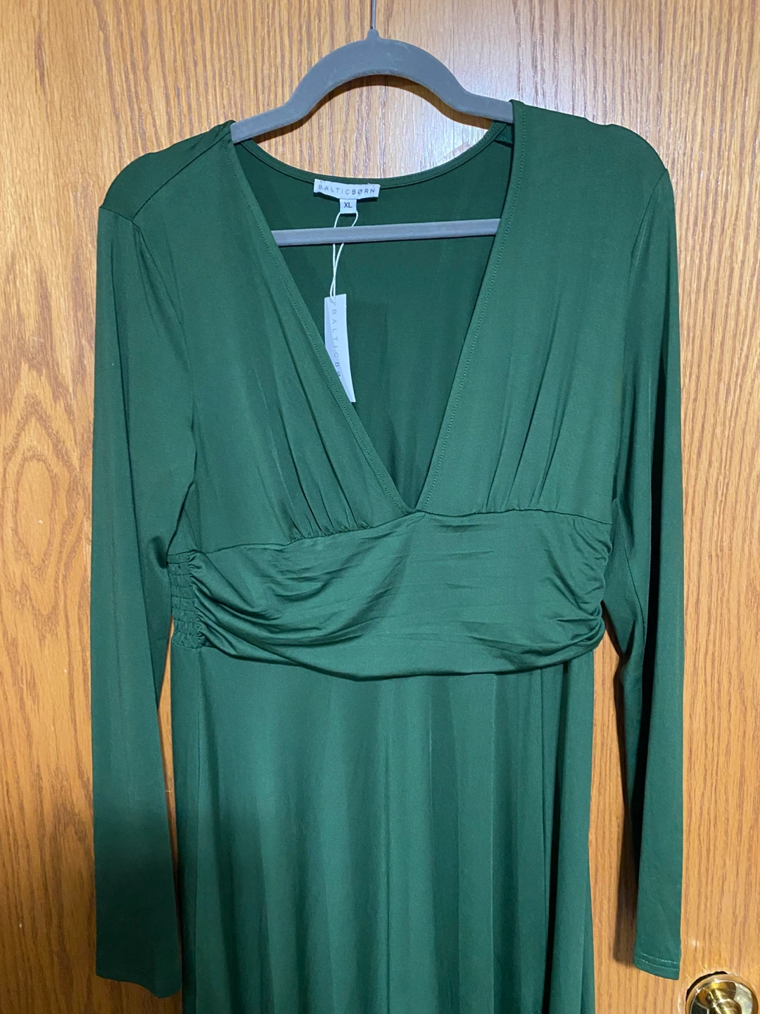 Baltic Born Sasha Ruched Forest Green Maxi Dress - photo 2