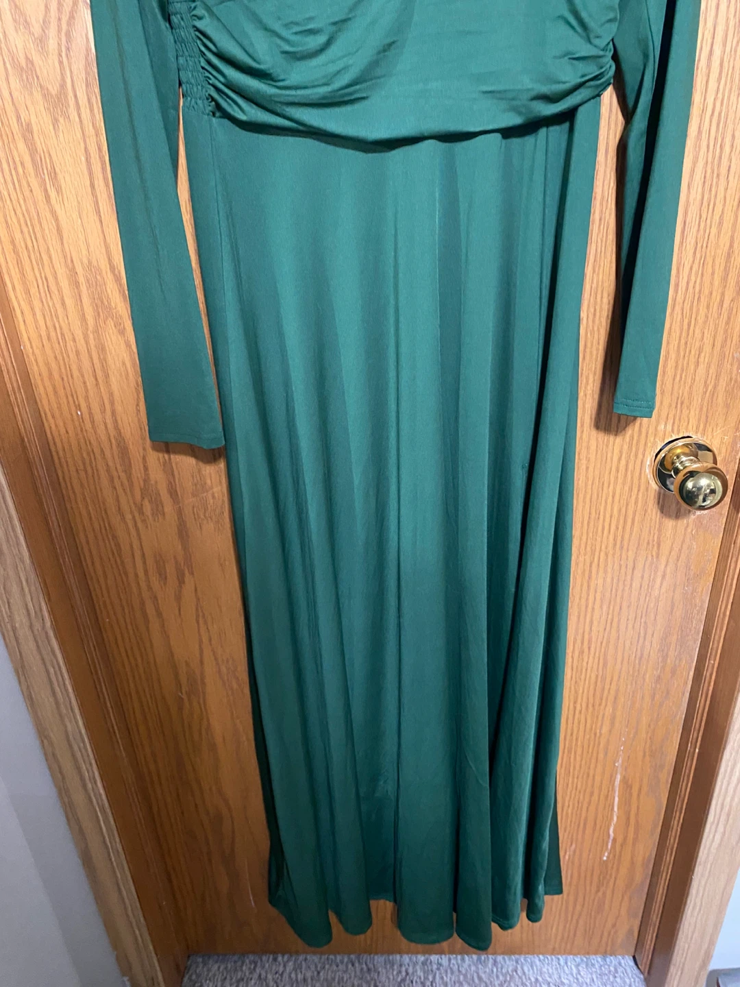 Baltic Born Sasha Ruched Forest Green Maxi Dress - photo 3