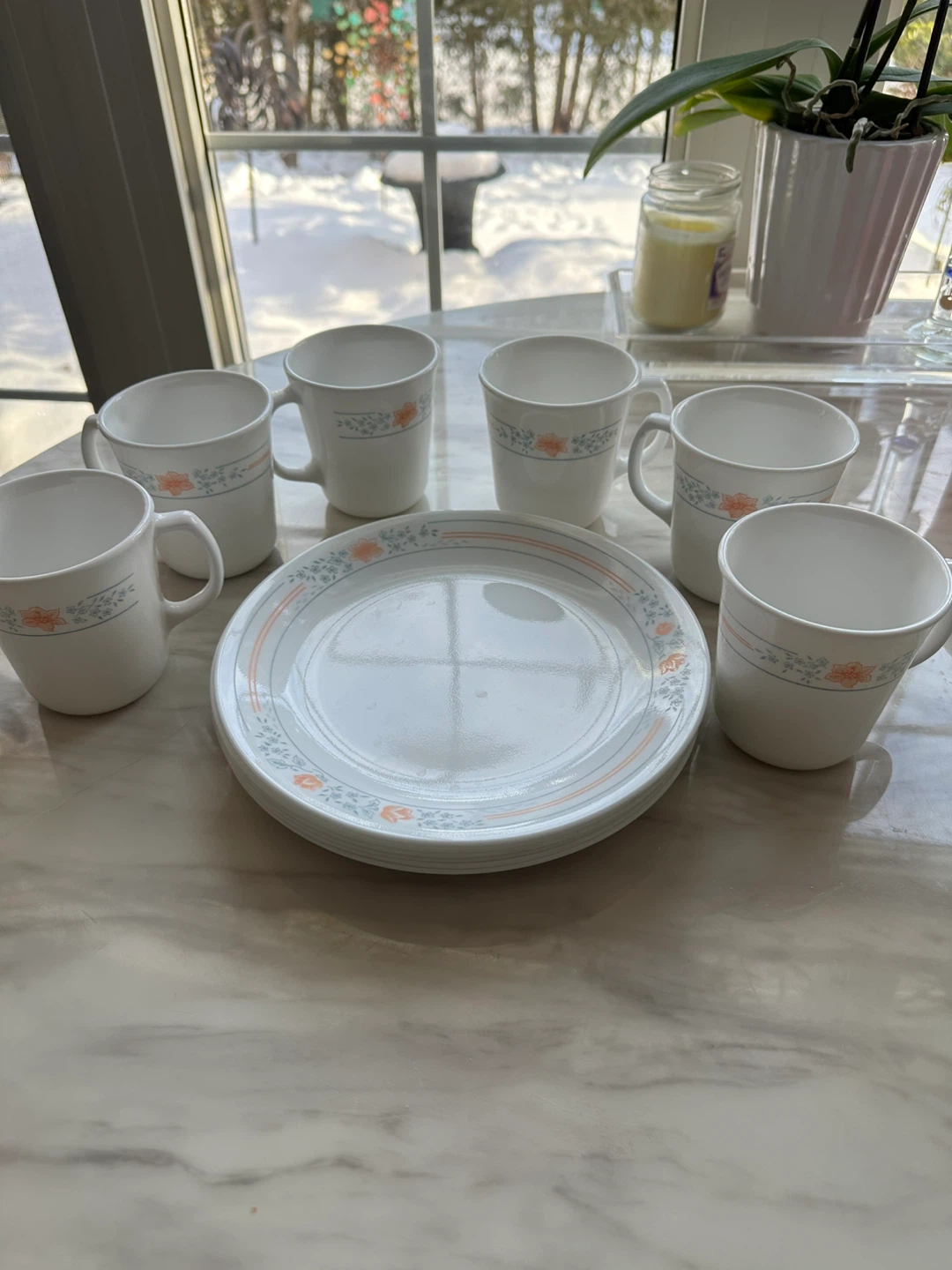 Corelle Livingware Cups and plates Set