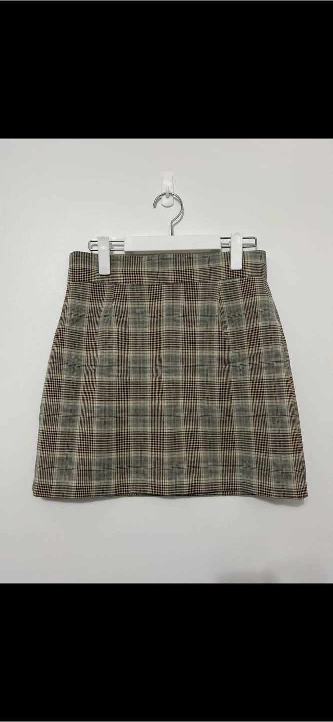 Plaid A-Line Mini Skirt