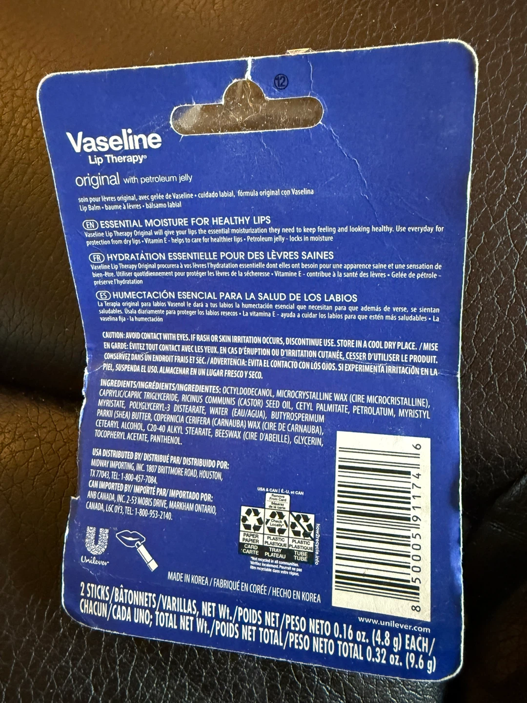 Vaseline Lip Therapy Original - 2 Sticks🏆 - photo 2