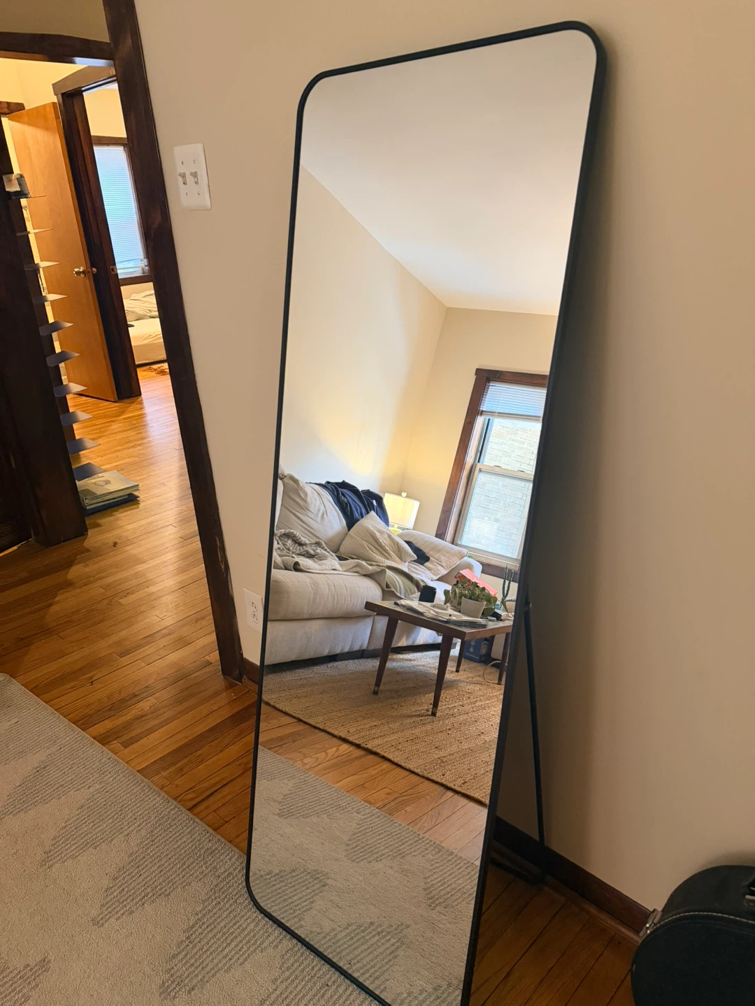 Full Length Mirror - Black Frame - 21"x56" - photo 3