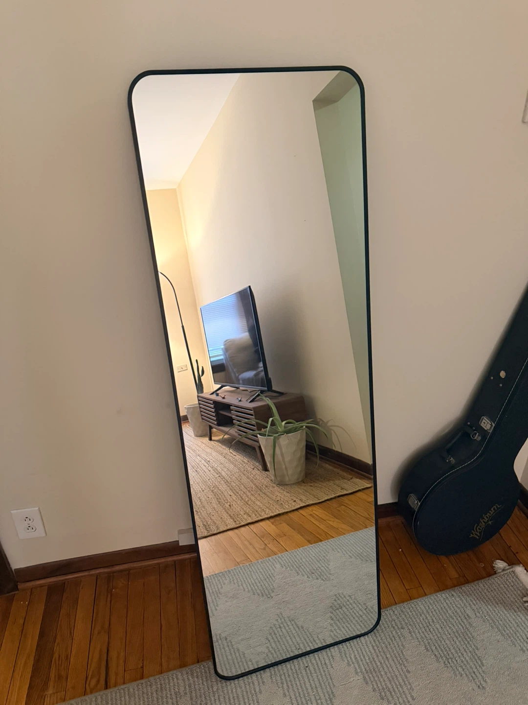 Full Length Mirror - Black Frame - 21"x56"