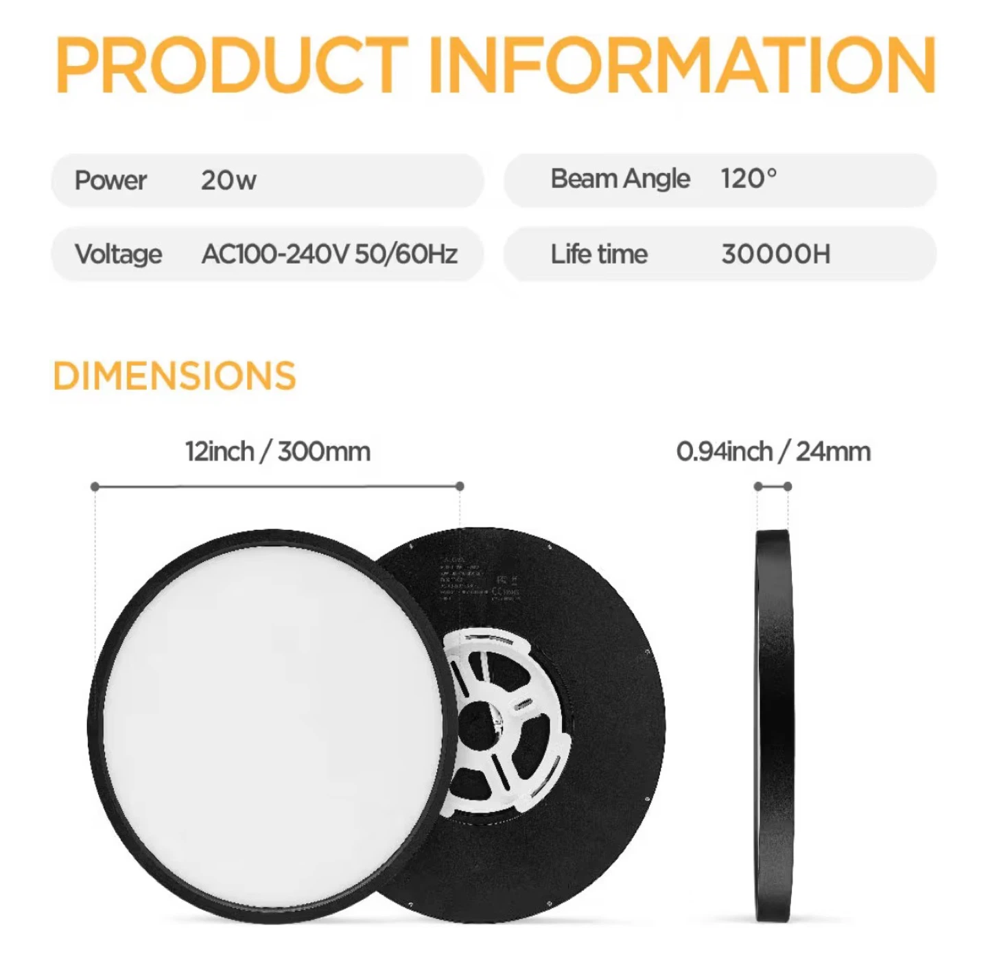 Taloya LED Ceiling Light 12 in - photo 3