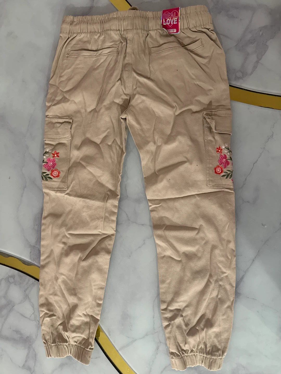 Real Love Embroidered Cargo Pants Size 8 - photo 3