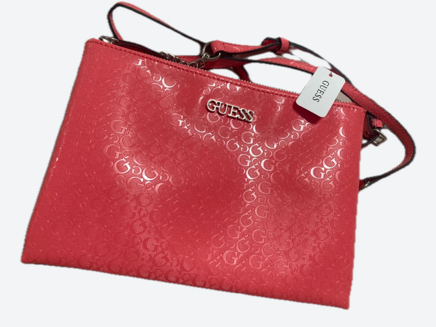 Guess Coral Embossed Logo Crossbody Bag