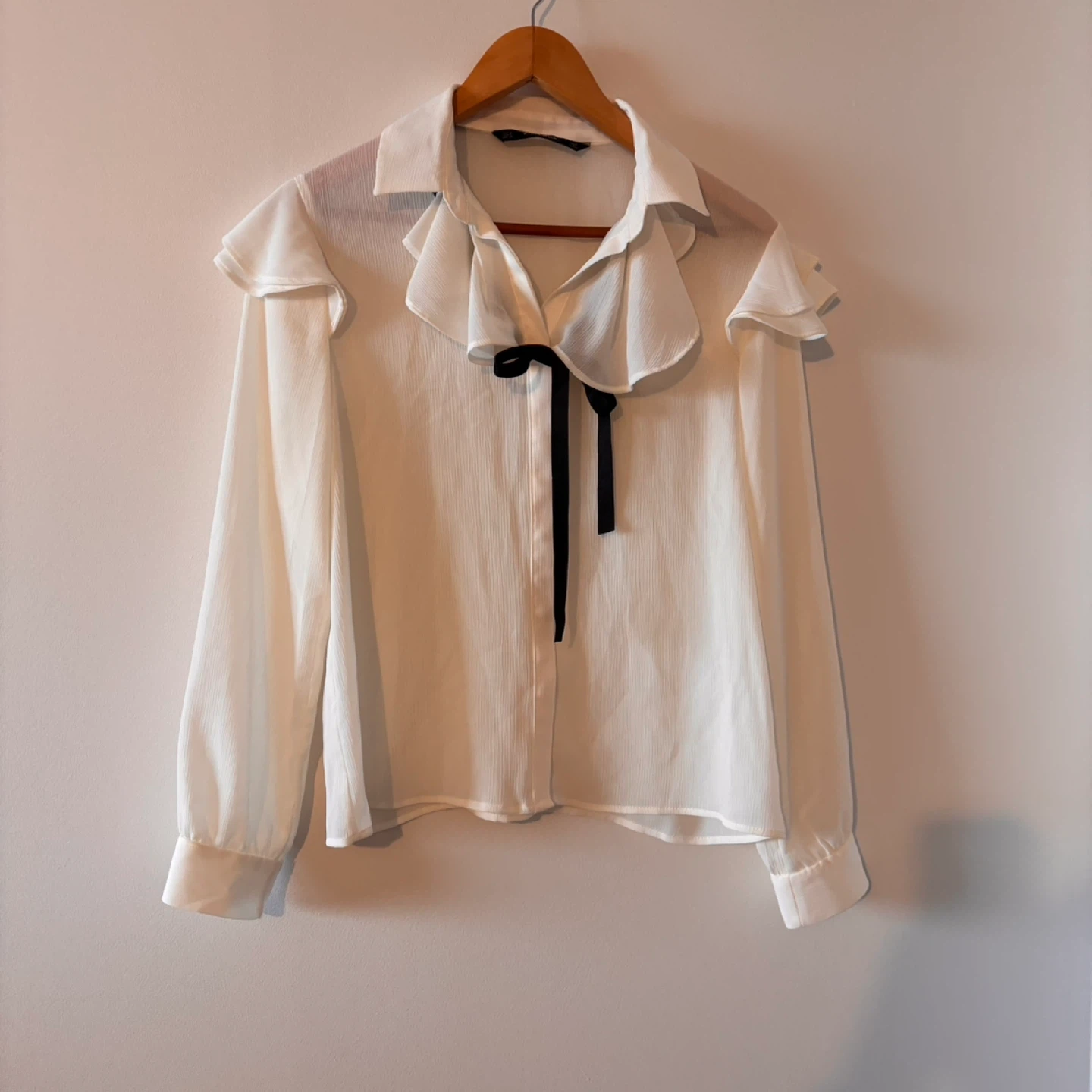 White Zara Basic Blouse - Size M