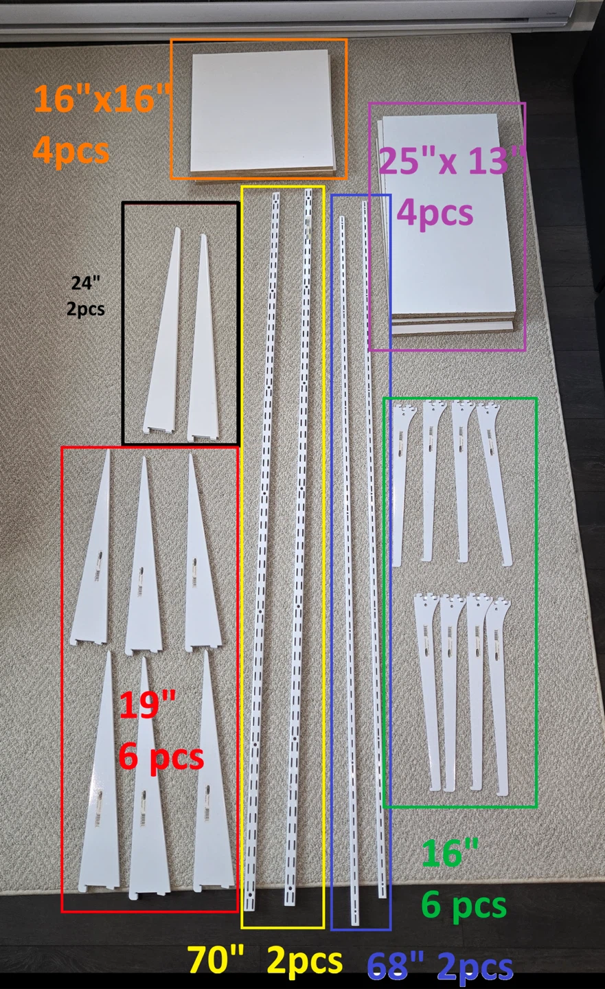 🏆 Track Shelving System Components - Rubbermaid - photo 2