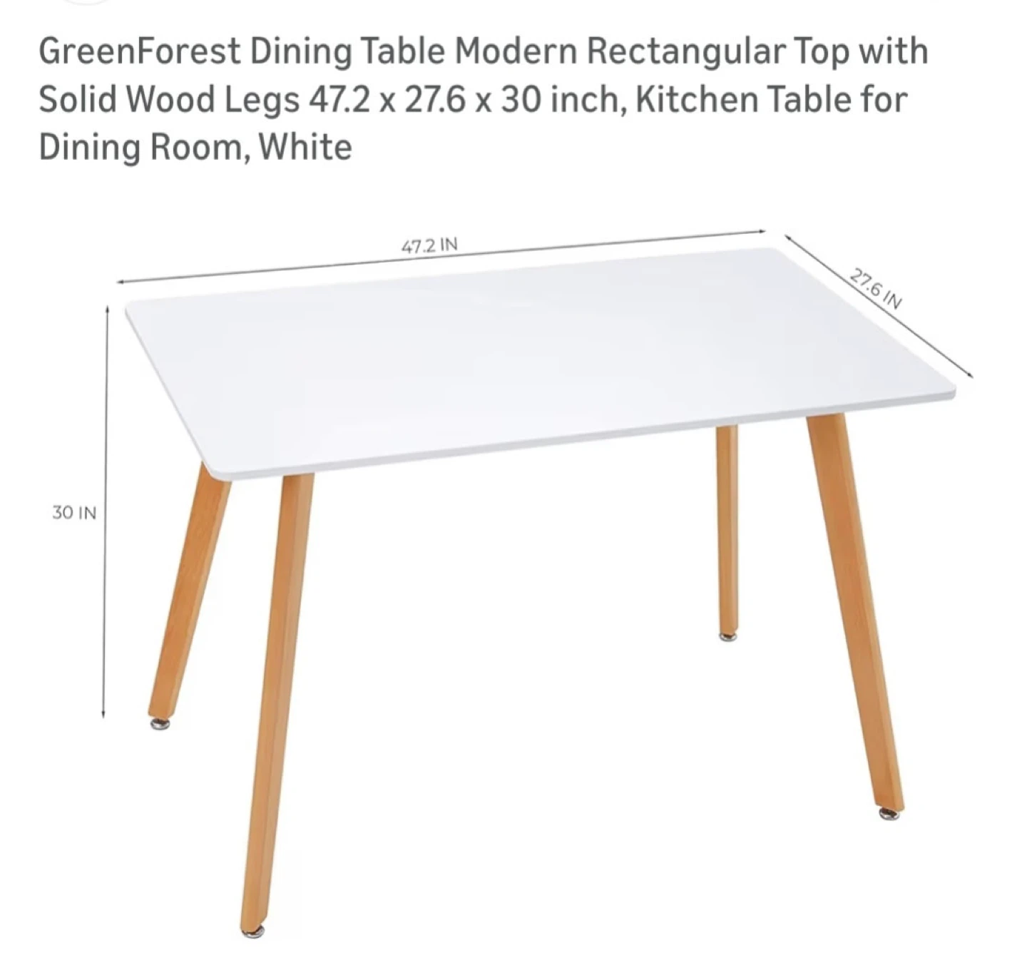 New in box Dining Table - White - photo 2