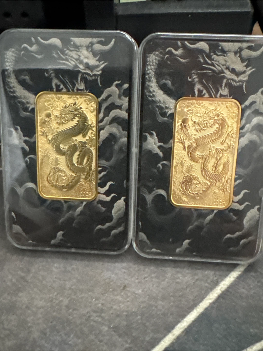 2 2024 Gold Plated Lunar Dragon 1oz 9999 bar🏆