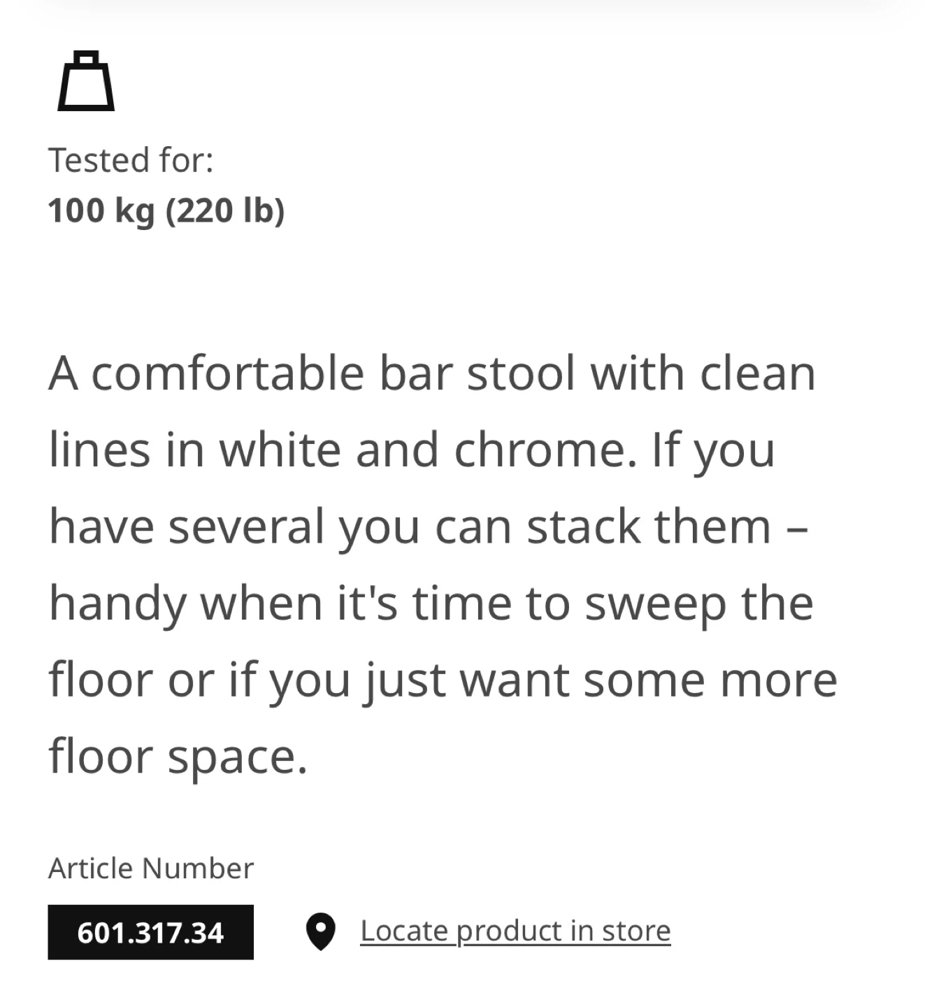 IKEA GLENN Bar Stool - White/Chrome - photo 4