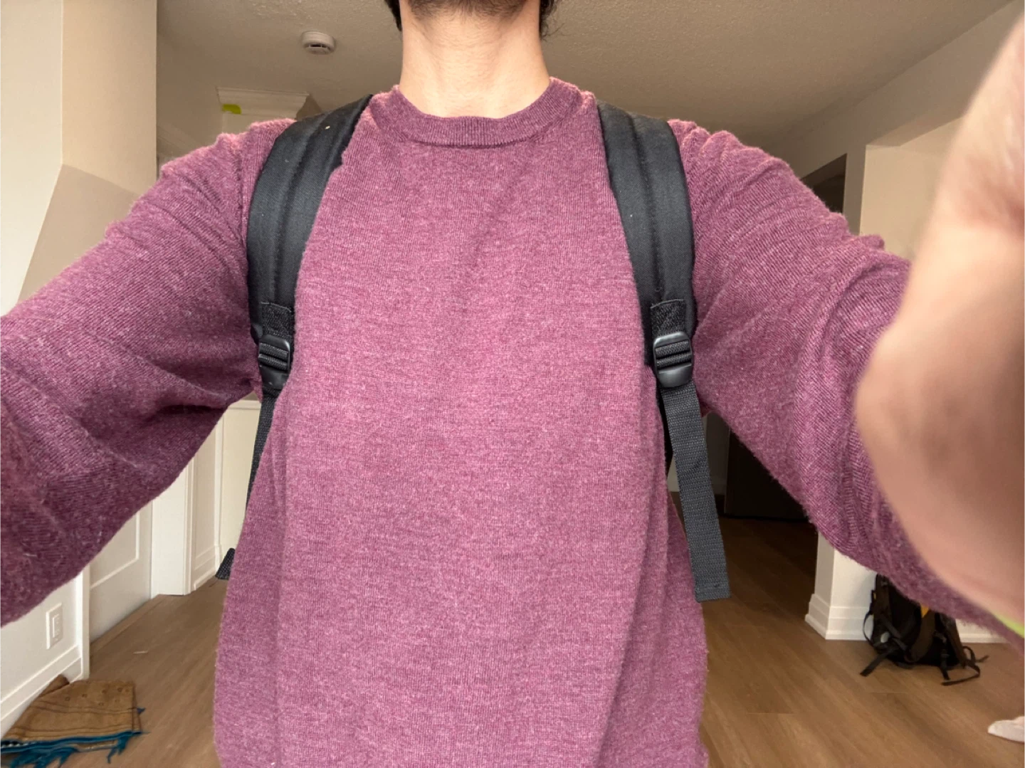 Merino Wool Sweater - Burgundy - Medium - photo 2