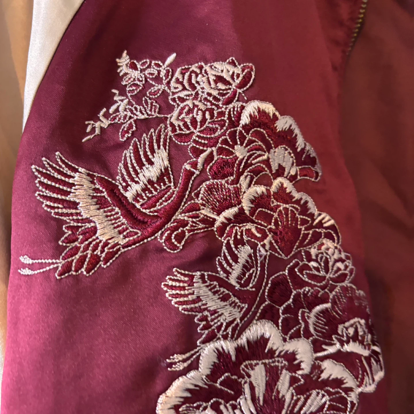 Forever 21 Embroidered Bomber Jacket Size Medium - photo 2