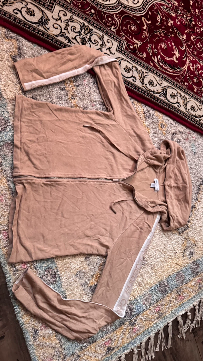 Calvin Klein  Zip-Up Hoodie- small- beige - photo 3