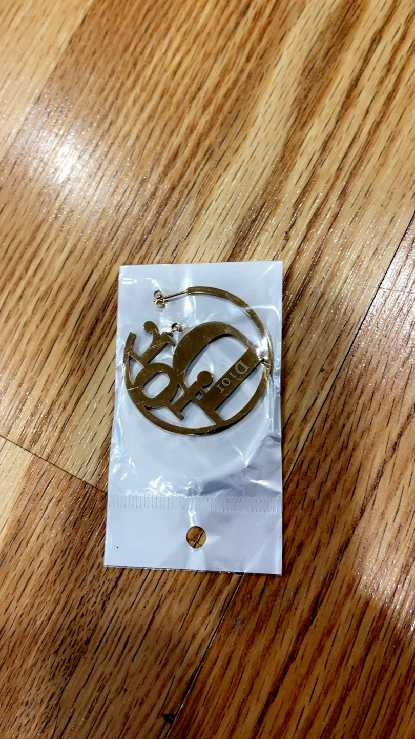 Dior Inspired Necklace and Hoop Earrings Set - photo 5
