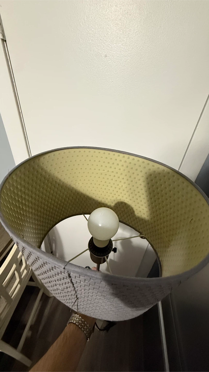 Gray Woven Floor Lamp set - photo 3