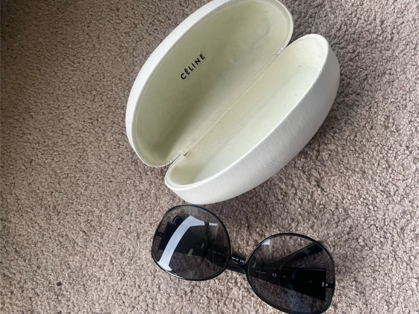 Celine Black Oversized Sunglasses with Case - photo 2