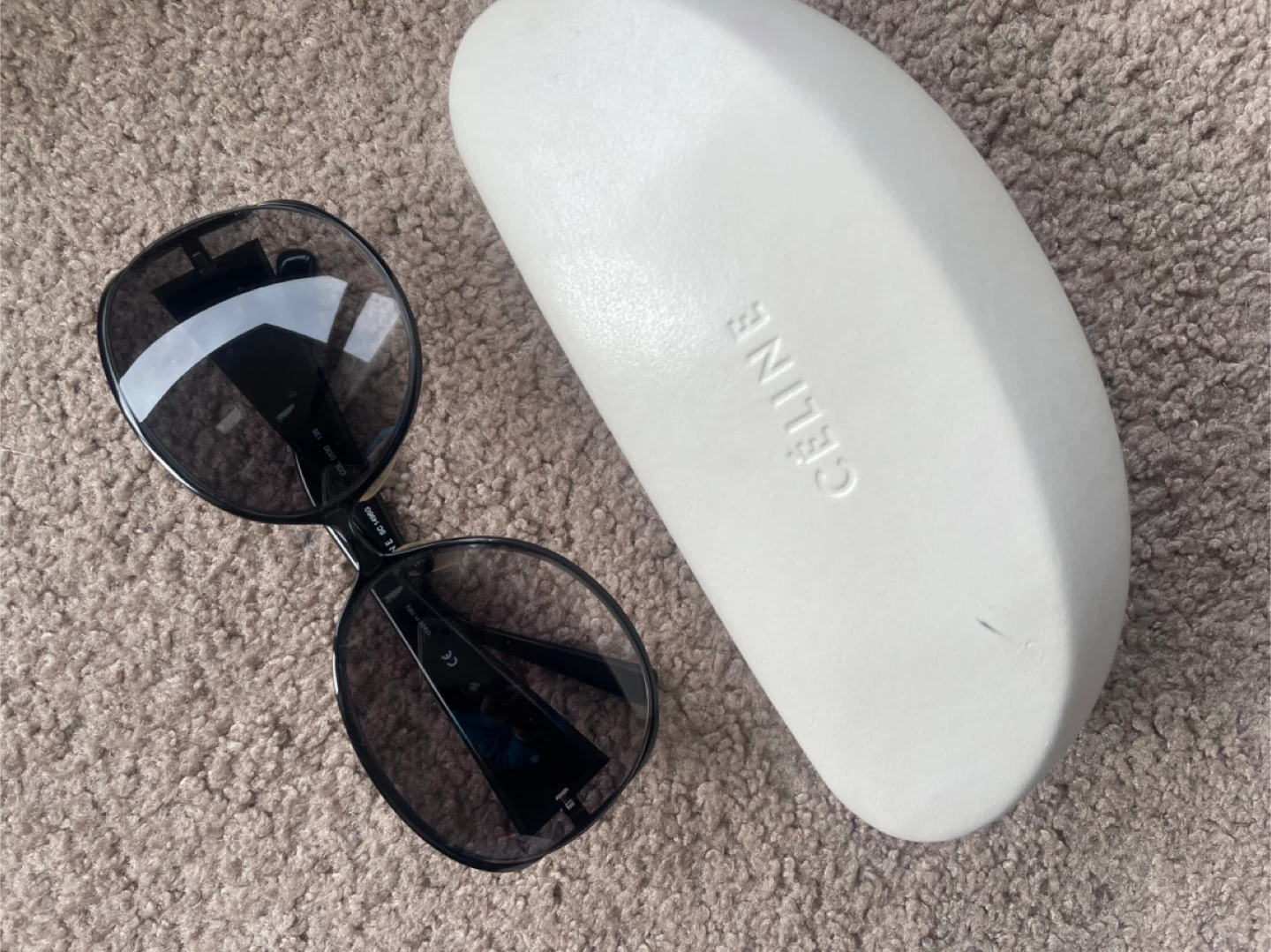 Celine Black Oversized Sunglasses with Case