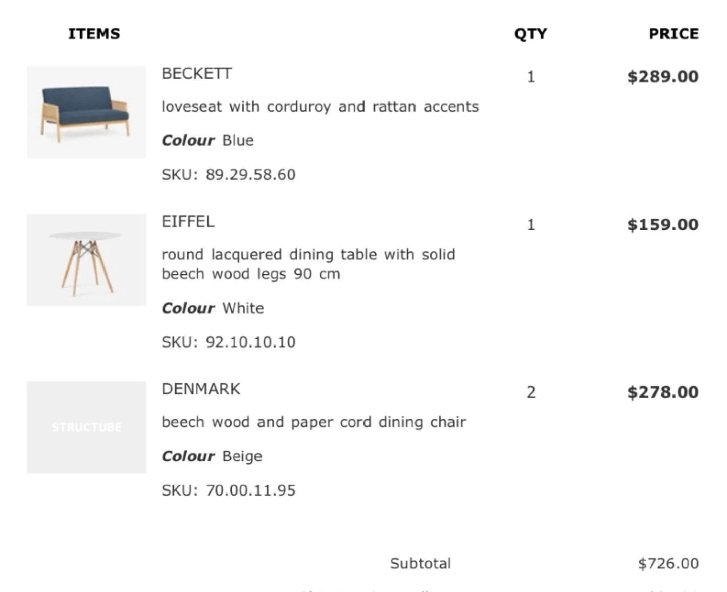 Structube Dining Table, Bench & Two Chairs - photo 5