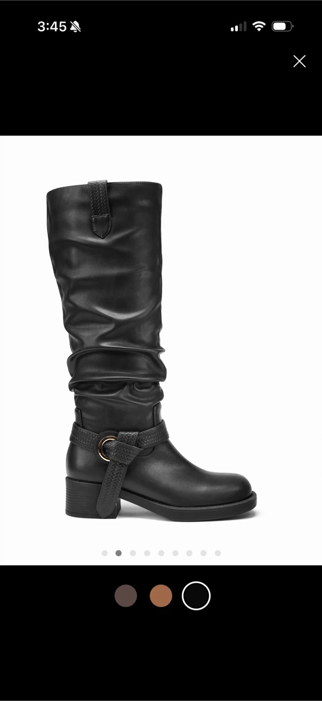 Black Slouch Boots never worn WITH TAGS- Size 39