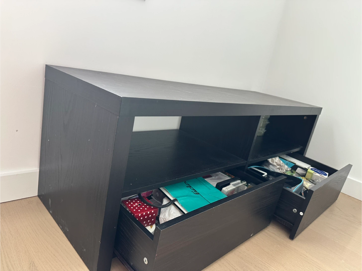 Black TV Stand with Storage - photo 5