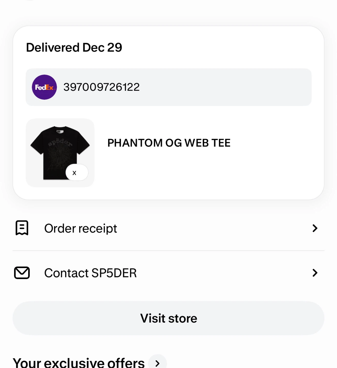 SP5DER Phantom OG Web Tee - Black - photo 3