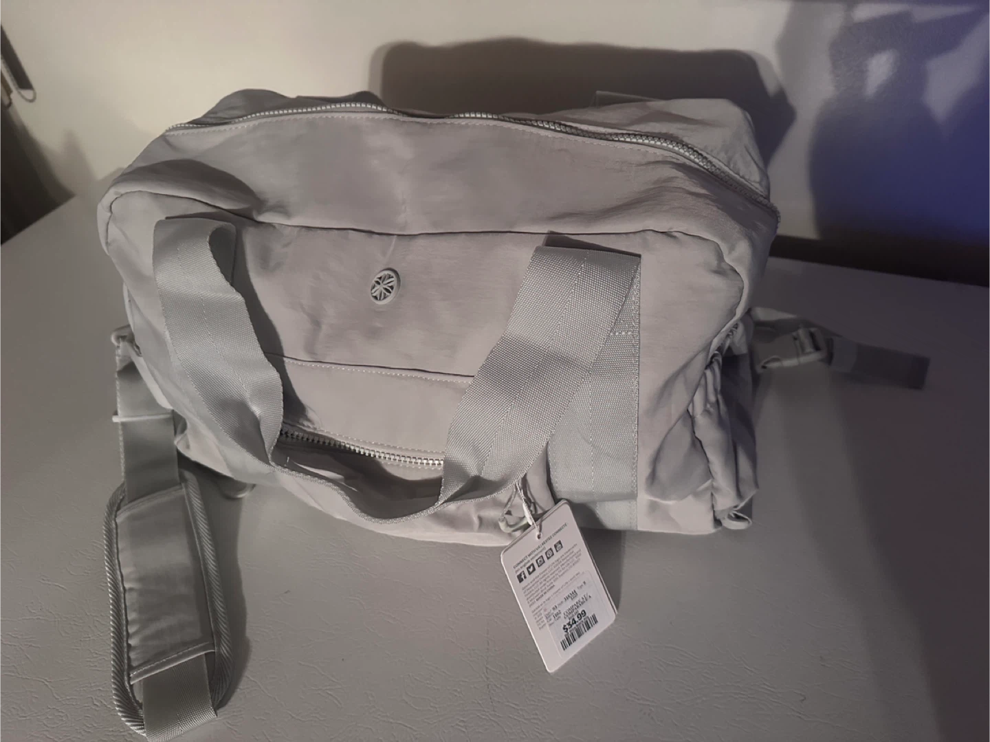 Gaiam Grey Duffle Bag Backpack